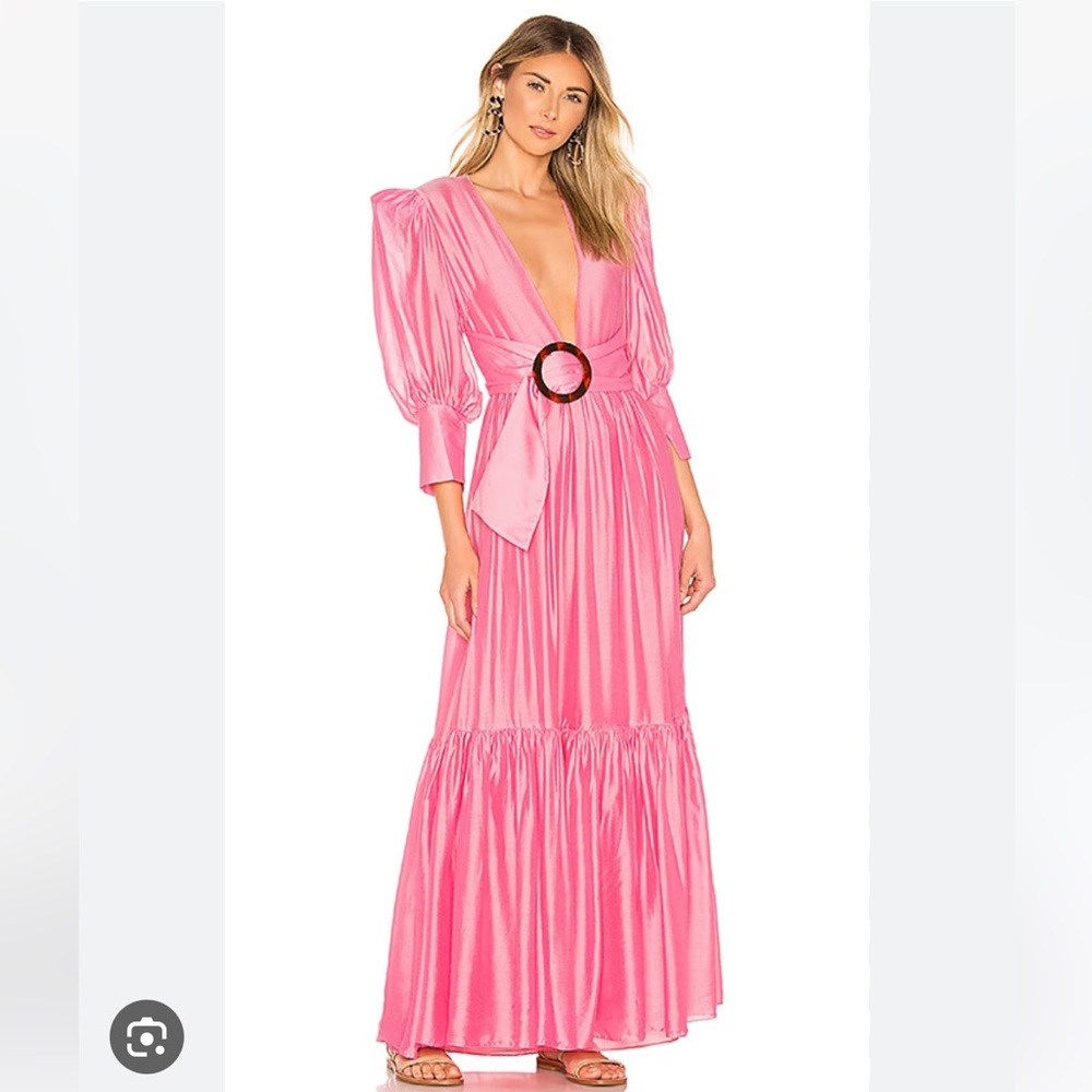 Adriana Degreas pink maxi dress